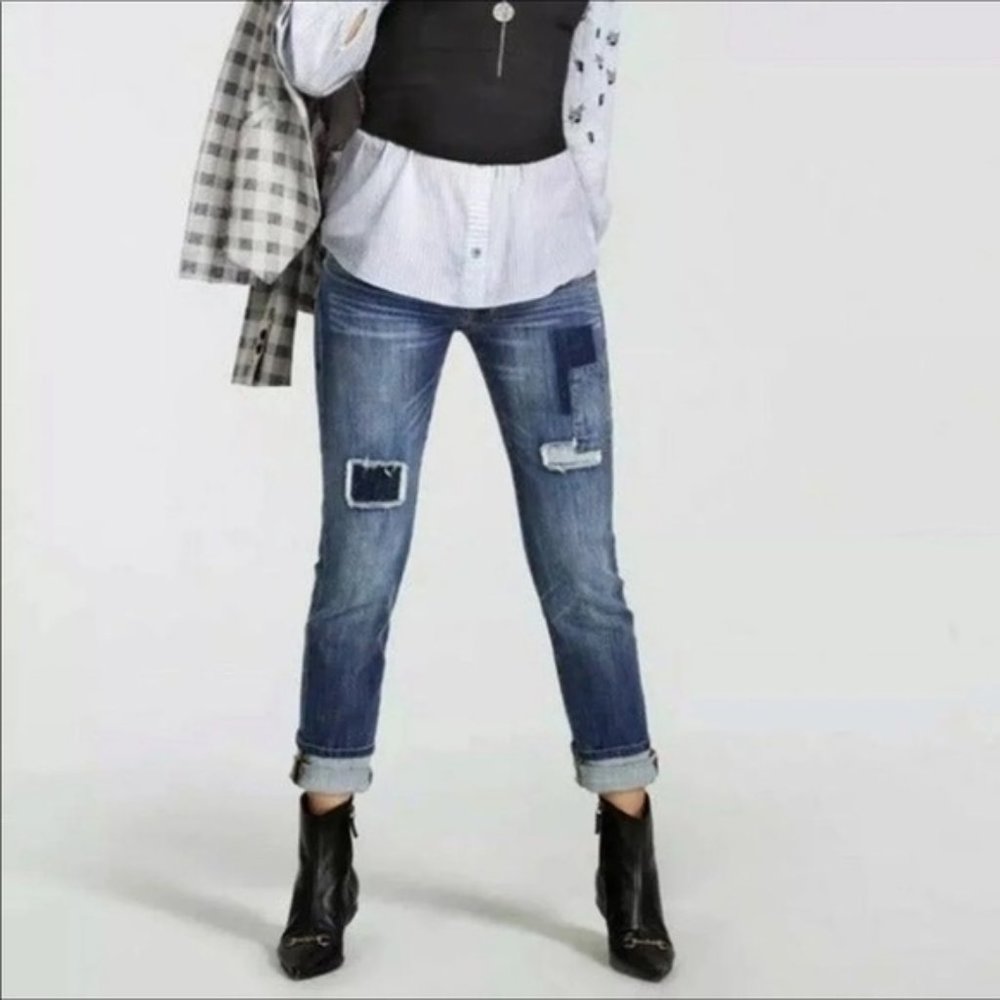 Cabi Patchwork Boyfriend Jeans Size 6